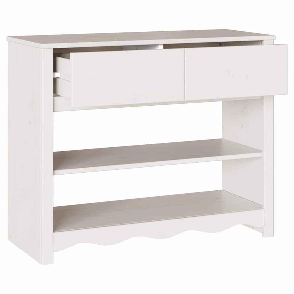 vidaXL Konsolentisch mit Schubladen Drammen Weiß 89,5 x 37 x 73 cm