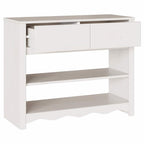 vidaXL Konsolentisch mit Schubladen Drammen Weiß 89,5 x 37 x 73 cm