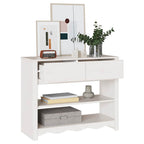 vidaXL Konsolentisch mit Schubladen Drammen Weiß 89,5 x 37 x 73 cm