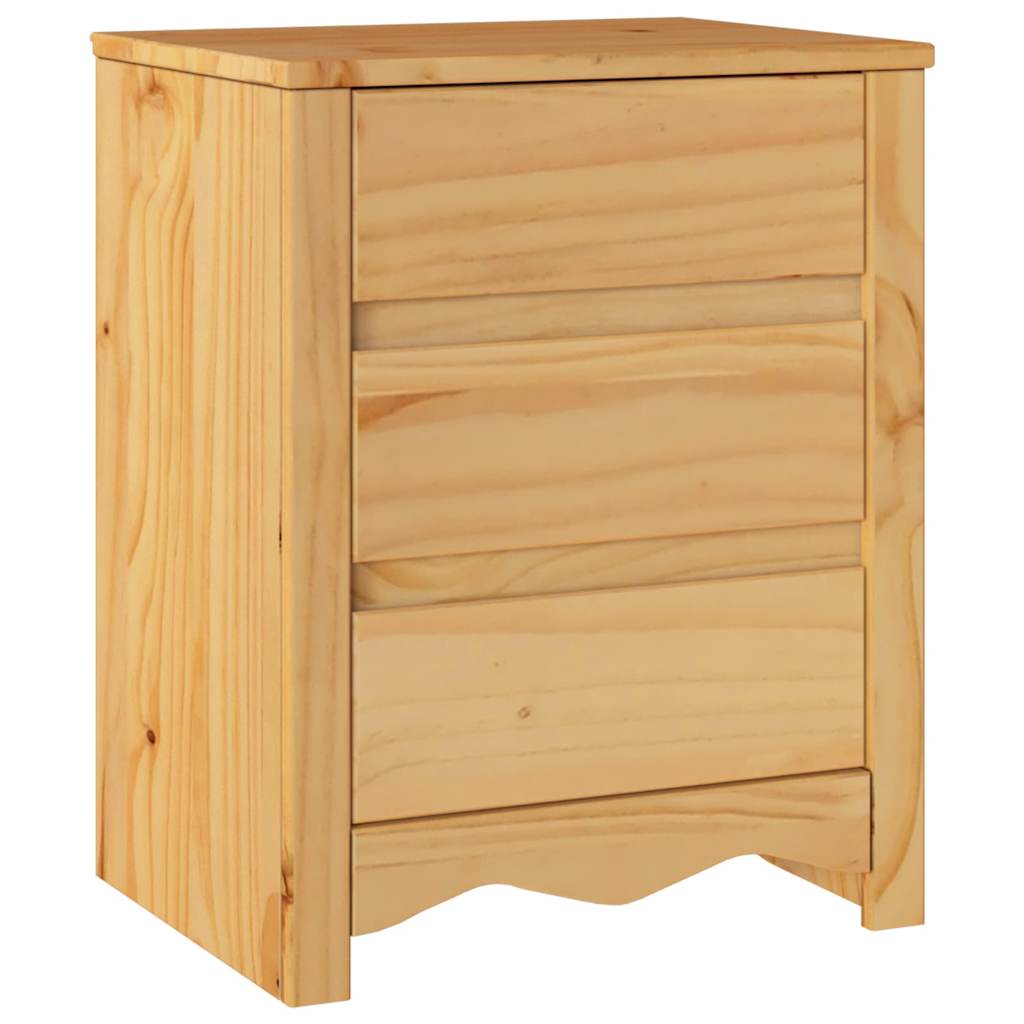 vidaXL Couchtisch Drammen Eiche 45 x 35 x 56 cm Massives Kiefernholz