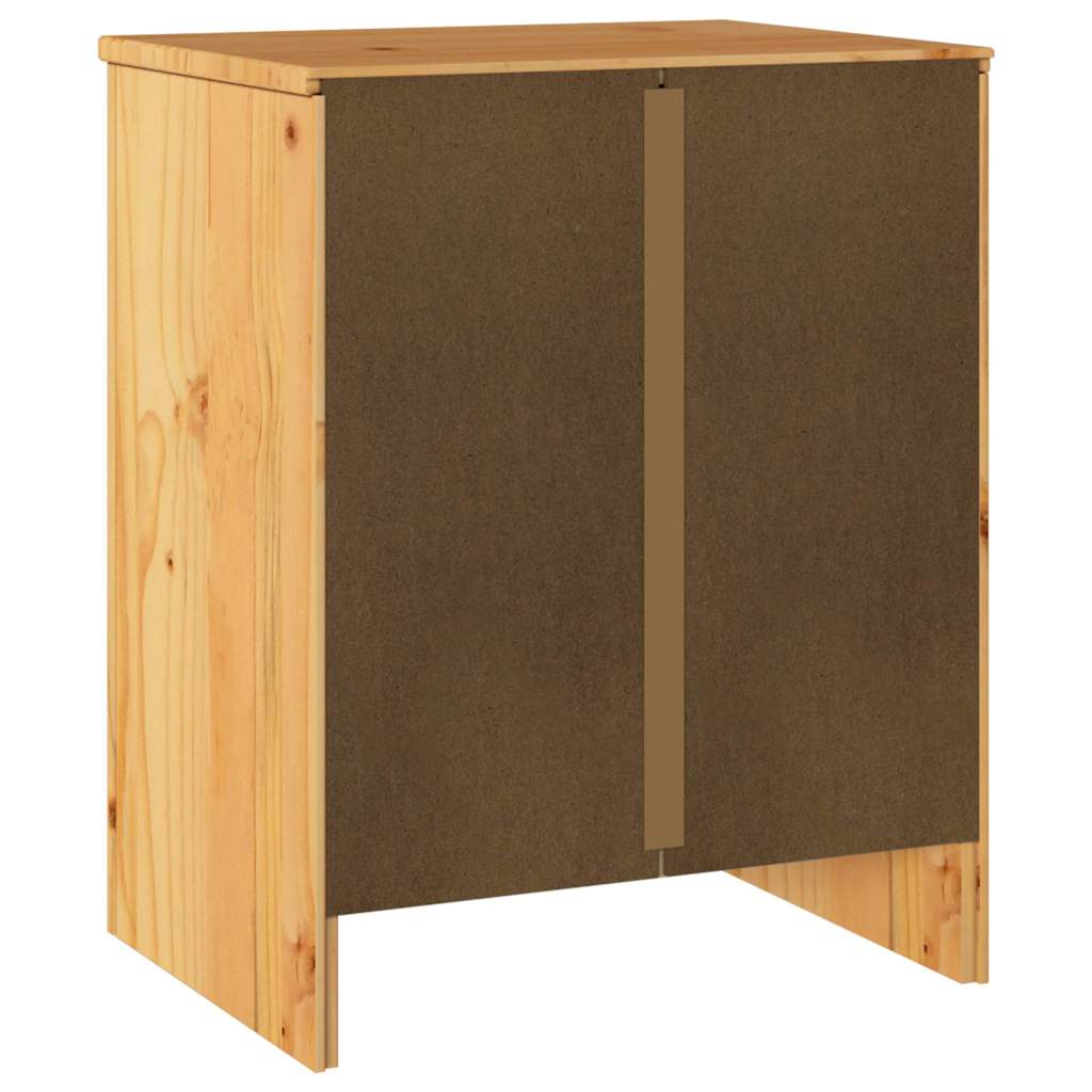 vidaXL Couchtisch Drammen Eiche 45 x 35 x 56 cm Massives Kiefernholz