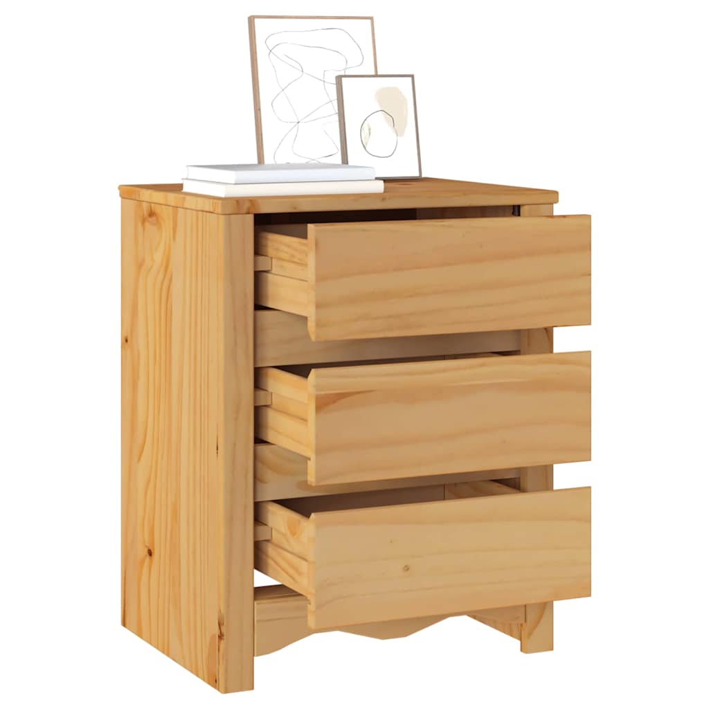 vidaXL Couchtisch Drammen Eiche 45 x 35 x 56 cm Massives Kiefernholz