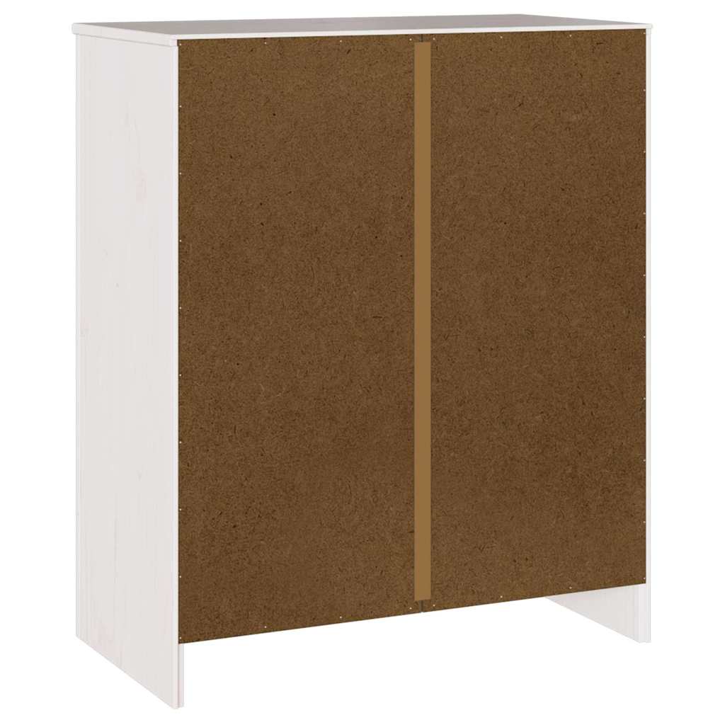 vidaXL Kommode Drammen Weiß 76,5 x 40 x 91 cm Massivholz Kiefer