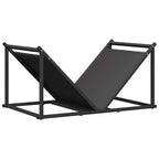 vidaXL Brennholzregal Schwarz 70x43x34,5 cm Kaltgewalzter Stahl