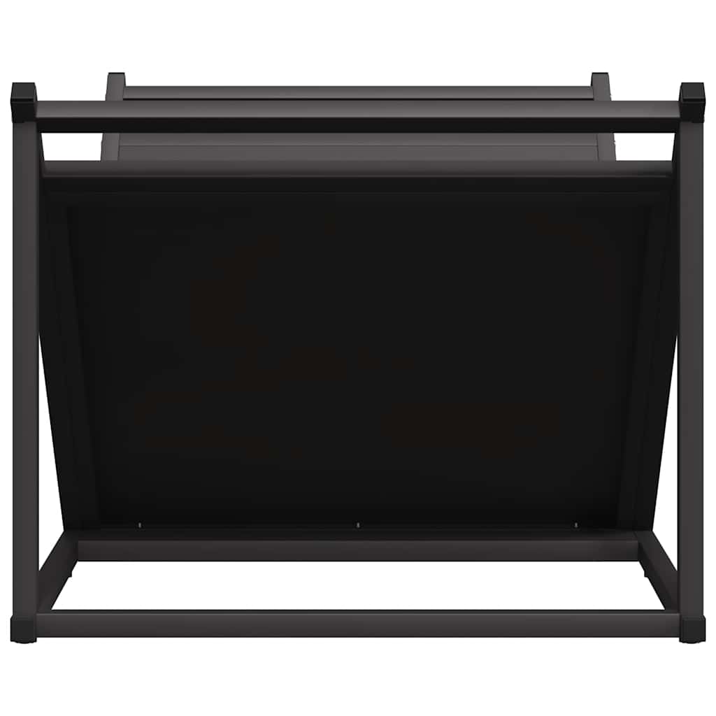 vidaXL Brennholzregal Schwarz 70x43x34,5 cm Kaltgewalzter Stahl