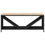 vidaXL Brennholzregal mit Holzplatte Schwarz 100,5x35,5x40 cm