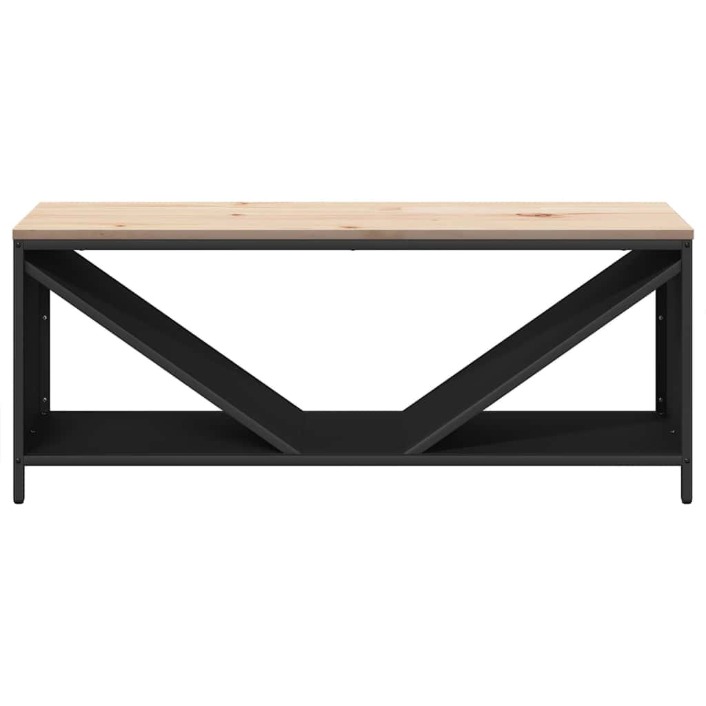 vidaXL Brennholzregal mit Holzplatte Schwarz 100,5x35,5x40 cm
