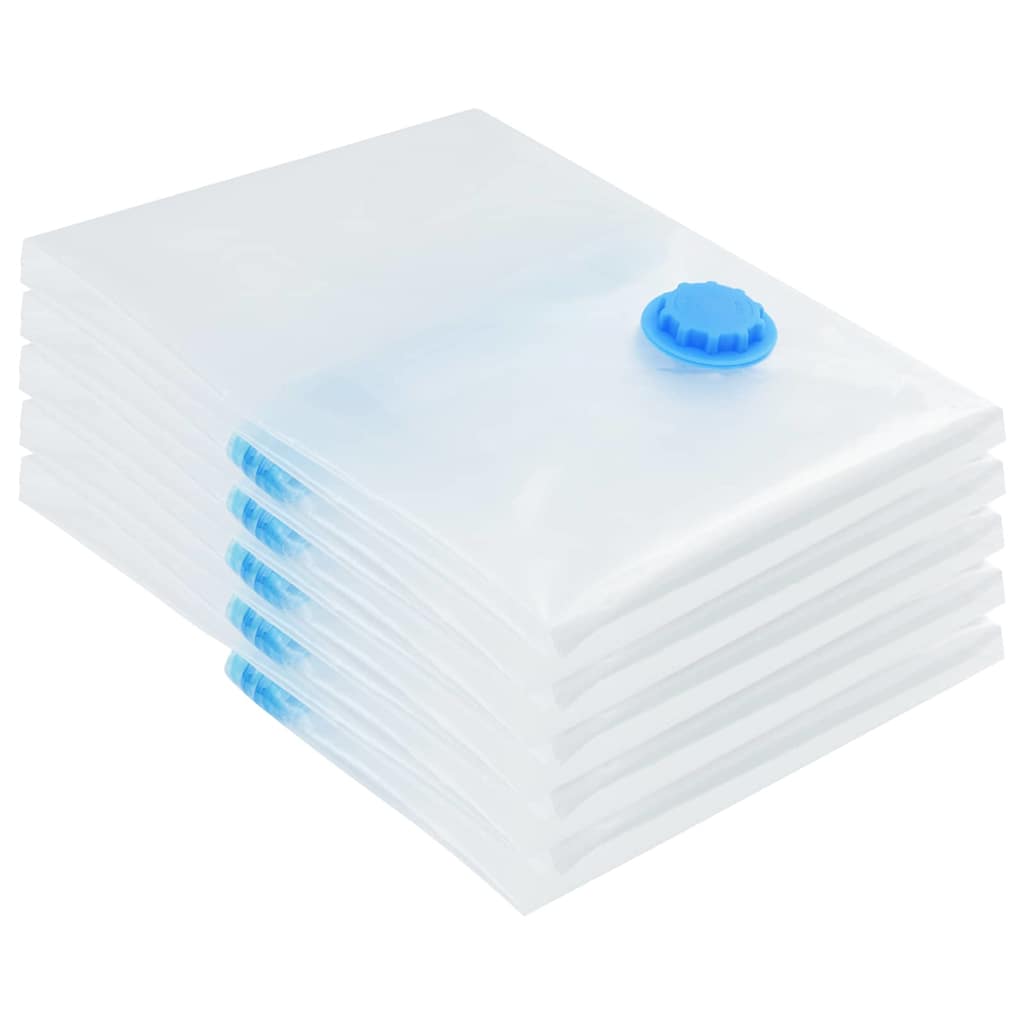vidaXL Aufbewahrungstaschen 5 pcs Transparent und Blau 70 x 50 cm