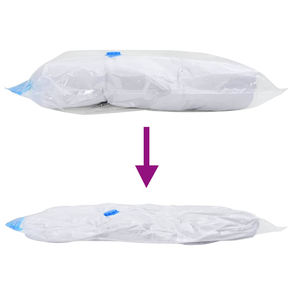 vidaXL Aufbewahrungstaschen 10 pcs Transparent und Blau 70 x 50 cm