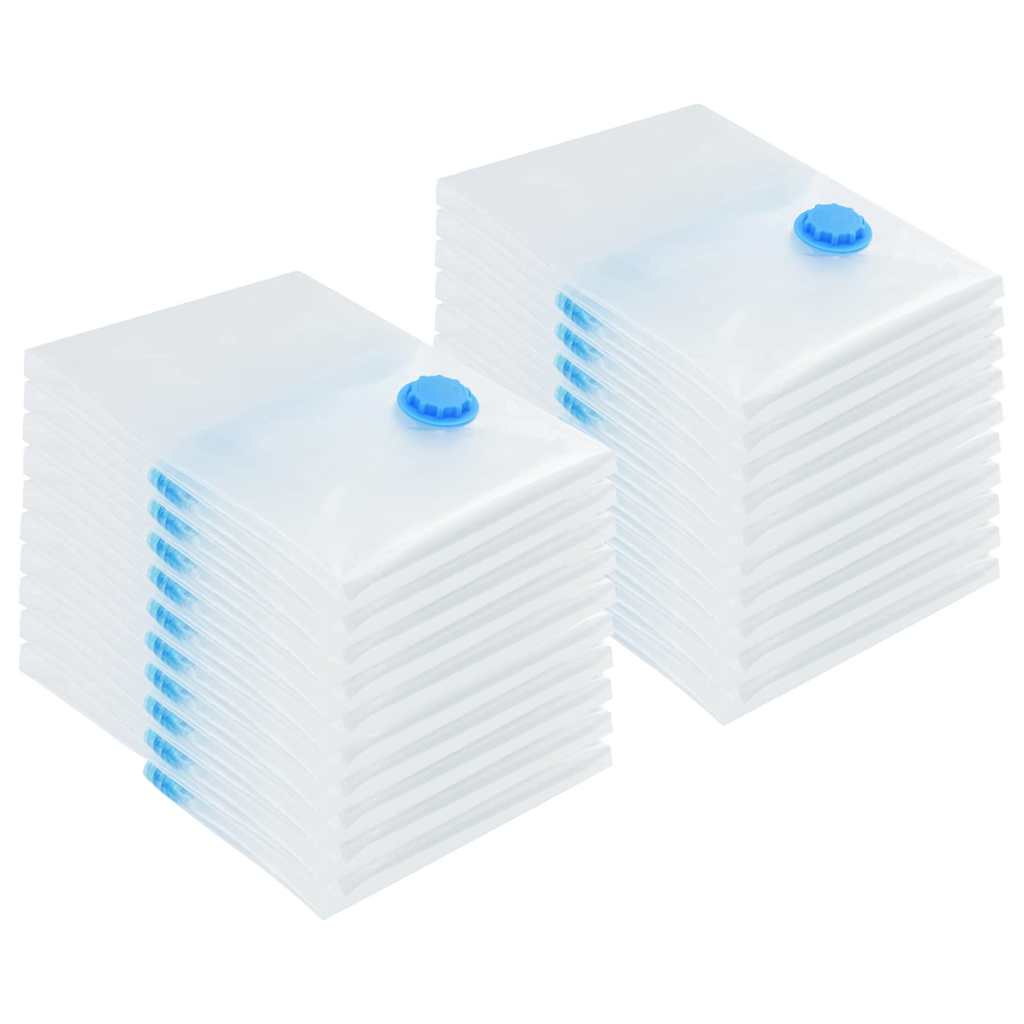 vidaXL Aufbewahrungstaschen 20 pcs Transparent und Blau 70 x 50 cm