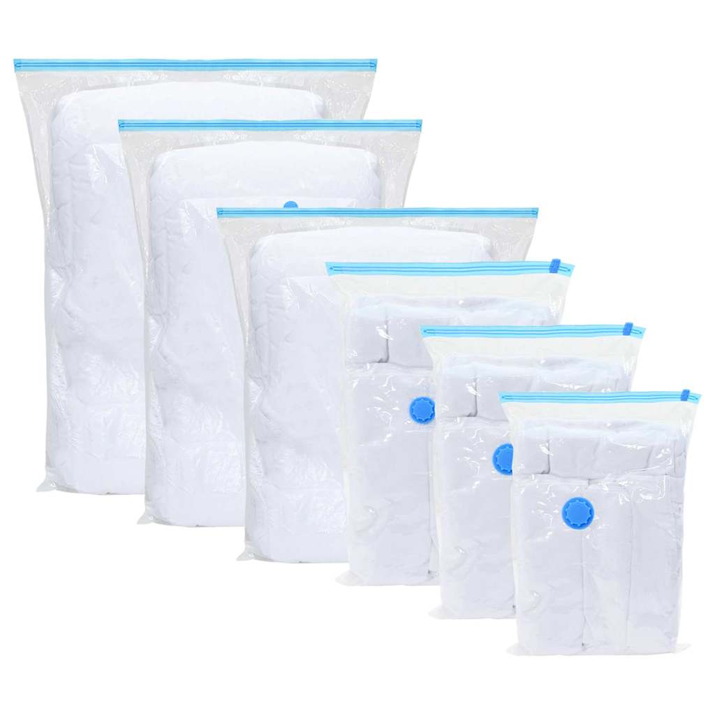 vidaXL Aufbewahrungstaschen 50 pcs Transparent und Blau 70 x 50 cm