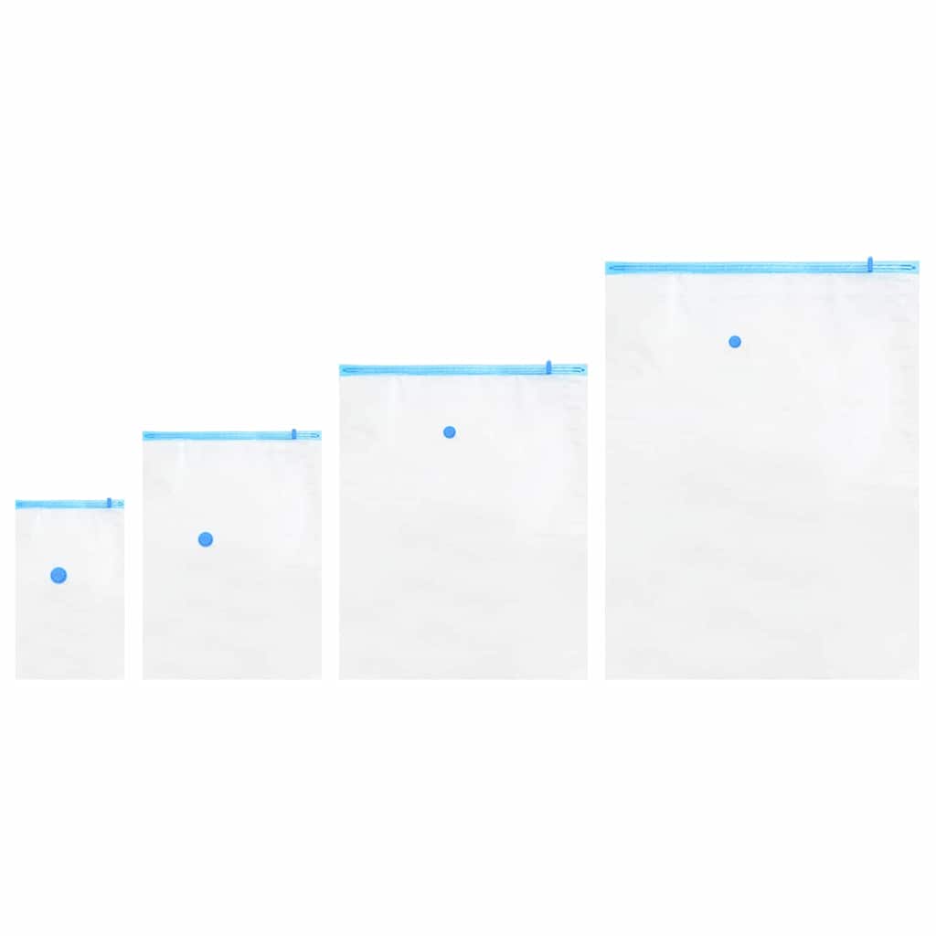 vidaXL Aufbewahrungstaschen 15 pcs Transparent und Blau 130 x 100 cm