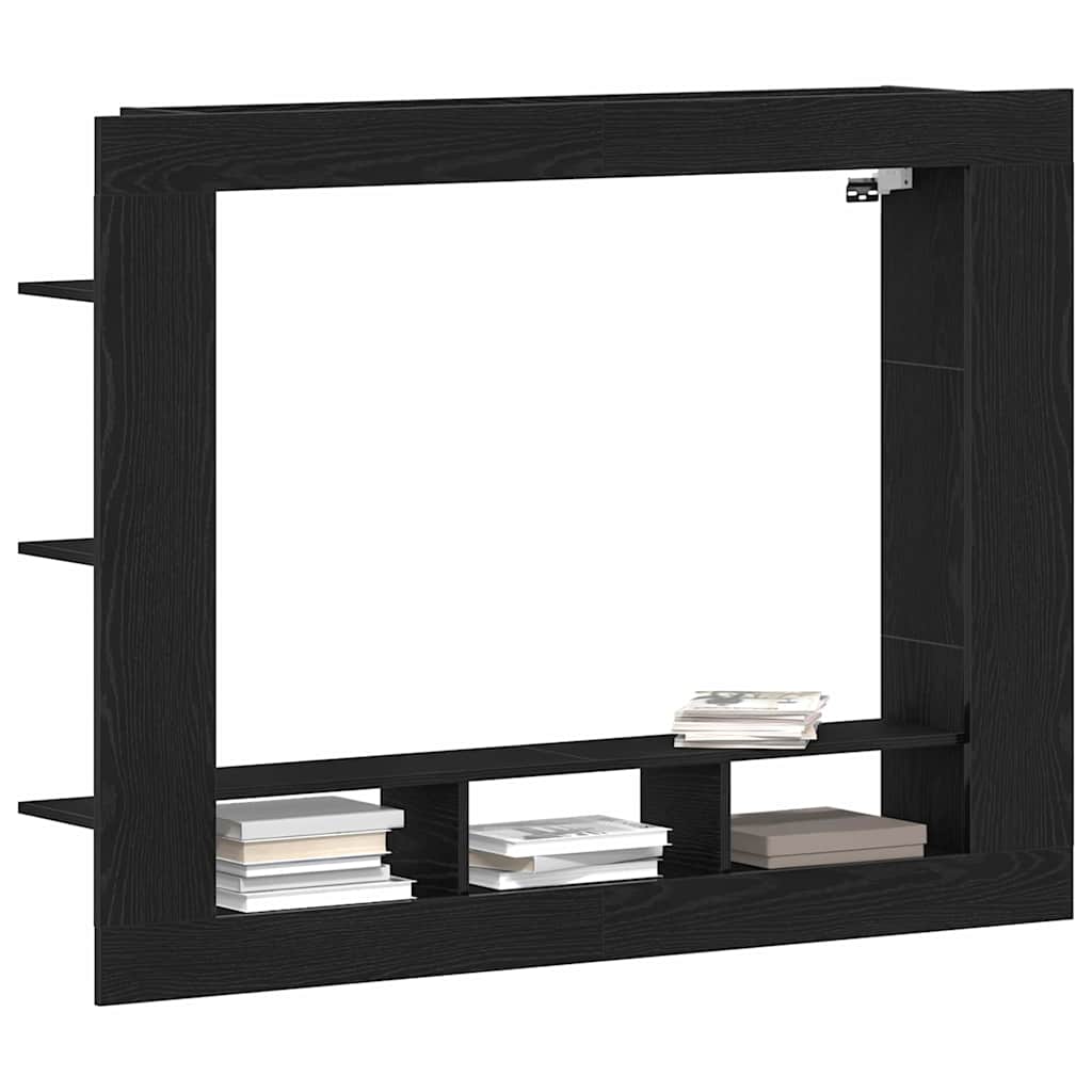 vidaXL TV-Schränk Schwarz Eichen-Optik 152 x 22 x 113 cm Holzwerkstoff
