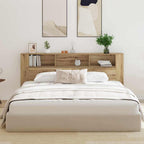vidaXL Kopfteil Schrank mit Regal Artisan-Eiche 220 x 18,5 x 102,5 cm