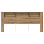 vidaXL Kopfteil Schrank mit Regal Artisan-Eiche 220 x 18,5 x 102,5 cm