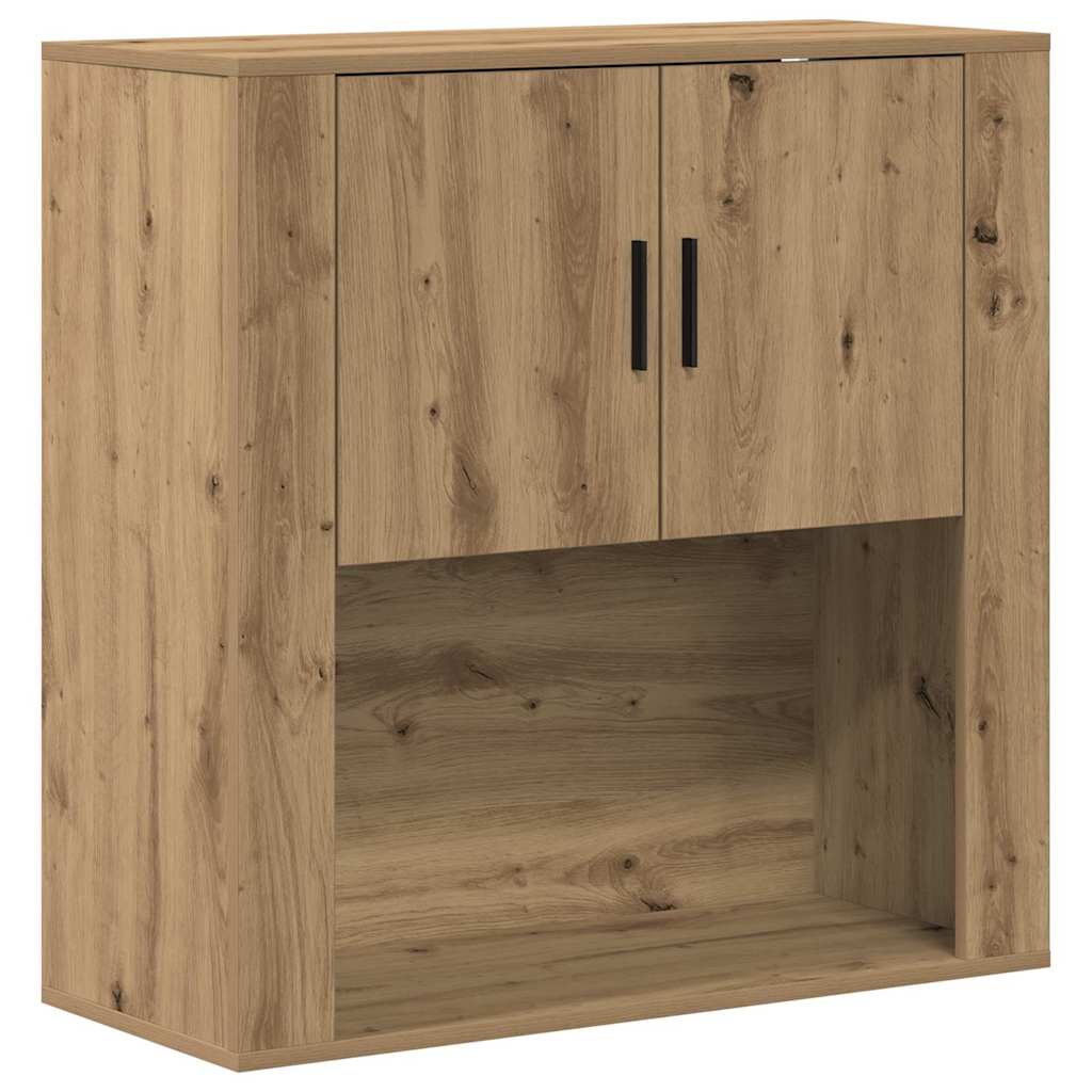 vidaXL Wandschrank mit Tür Artisan-Eiche 80 x 33 x 80 cm Holzwerkstoff