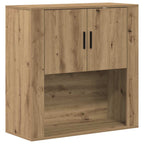 vidaXL Wandschrank mit Tür Artisan-Eiche 80 x 33 x 80 cm Holzwerkstoff