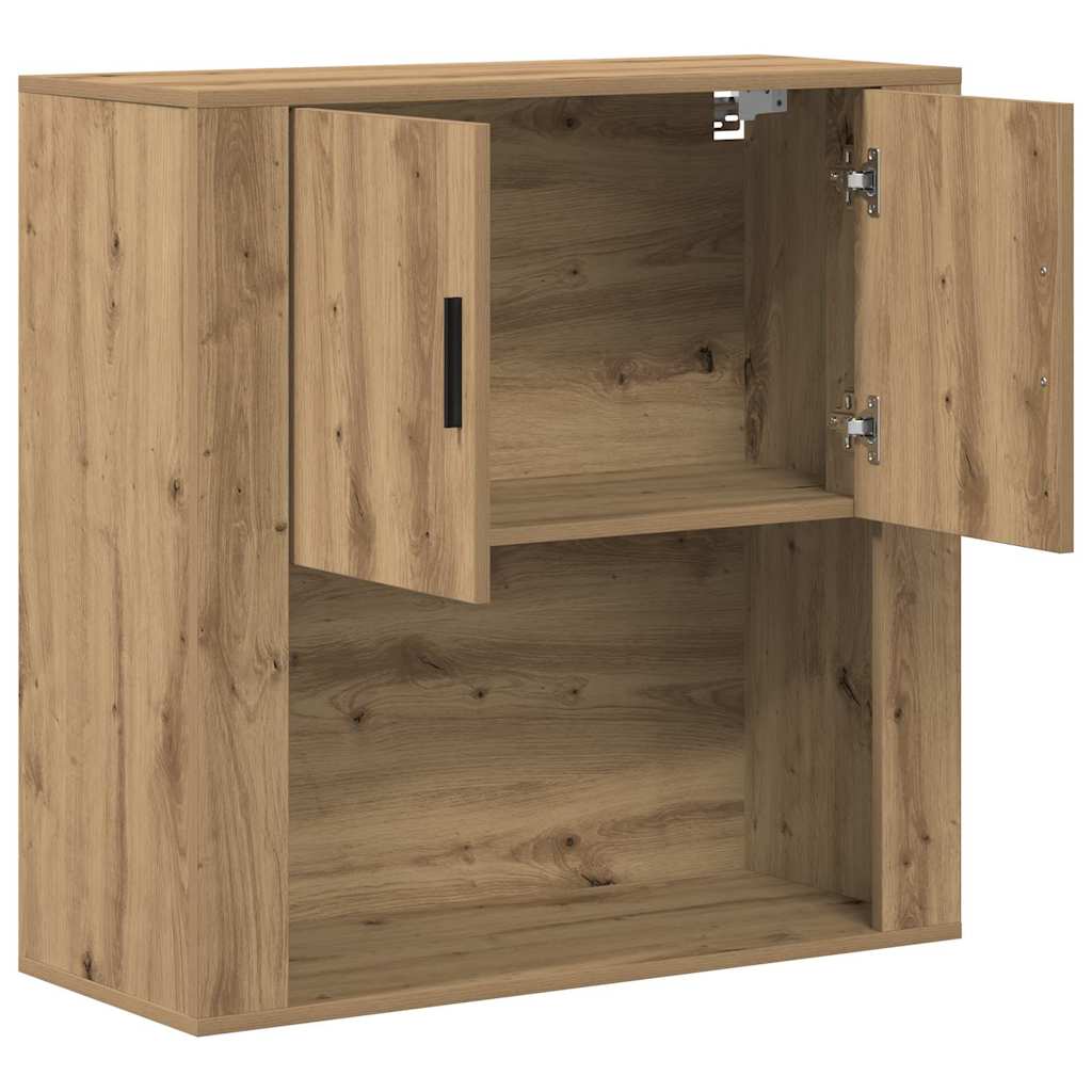 vidaXL Wandschrank mit Tür Artisan-Eiche 80 x 33 x 80 cm Holzwerkstoff