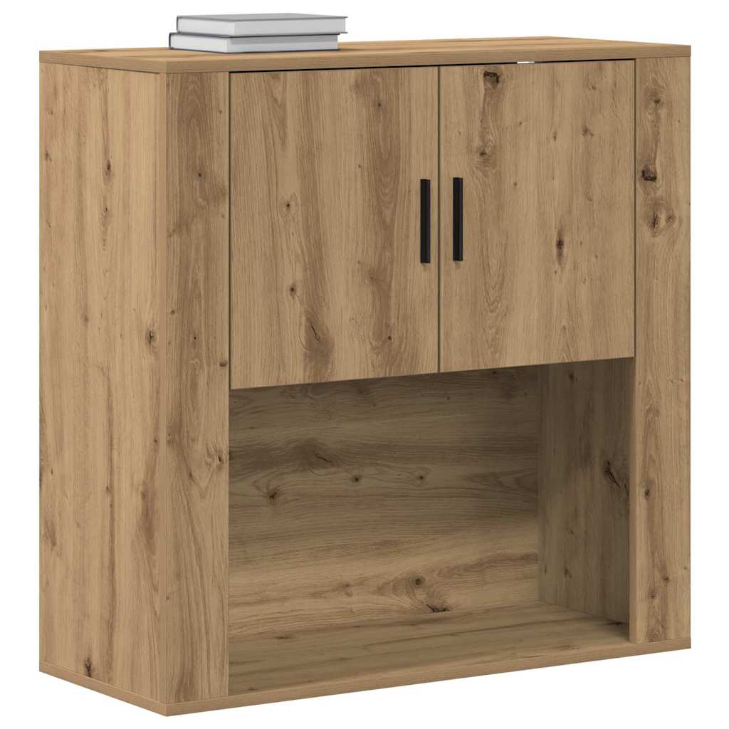 vidaXL Wandschrank mit Tür Artisan-Eiche 80 x 33 x 80 cm Holzwerkstoff