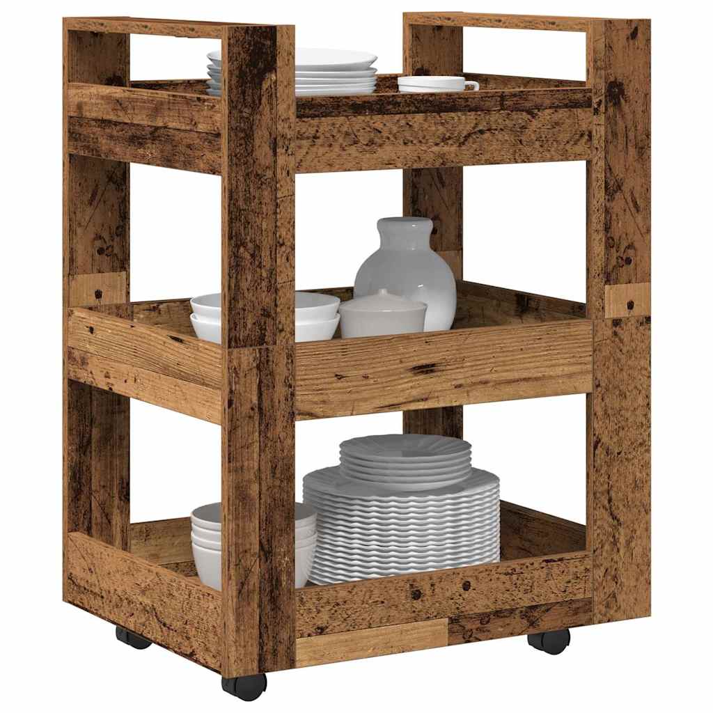 vidaXL Küchentrolley Eichenholz 60 x 45 x 80 cm Holzwerkstoff