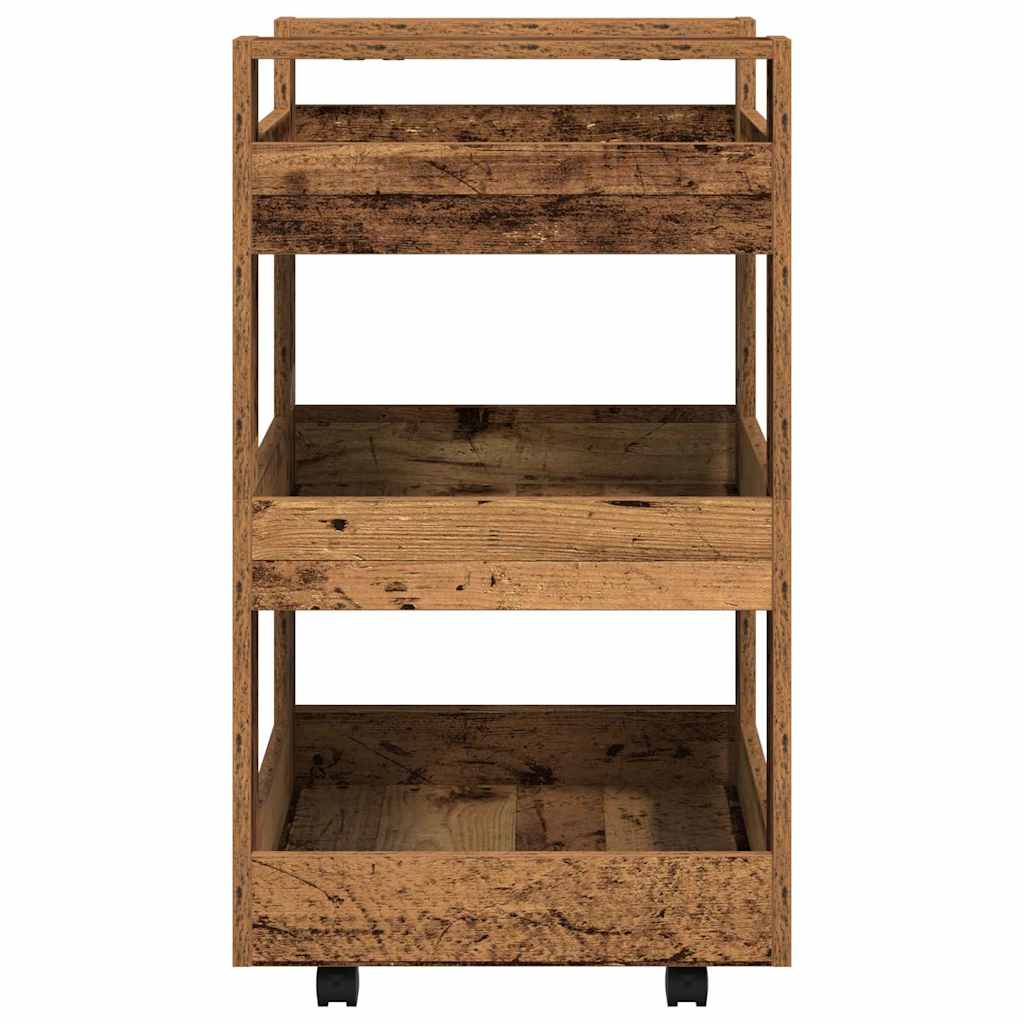 vidaXL Küchentrolley Eichenholz 60 x 45 x 80 cm Holzwerkstoff