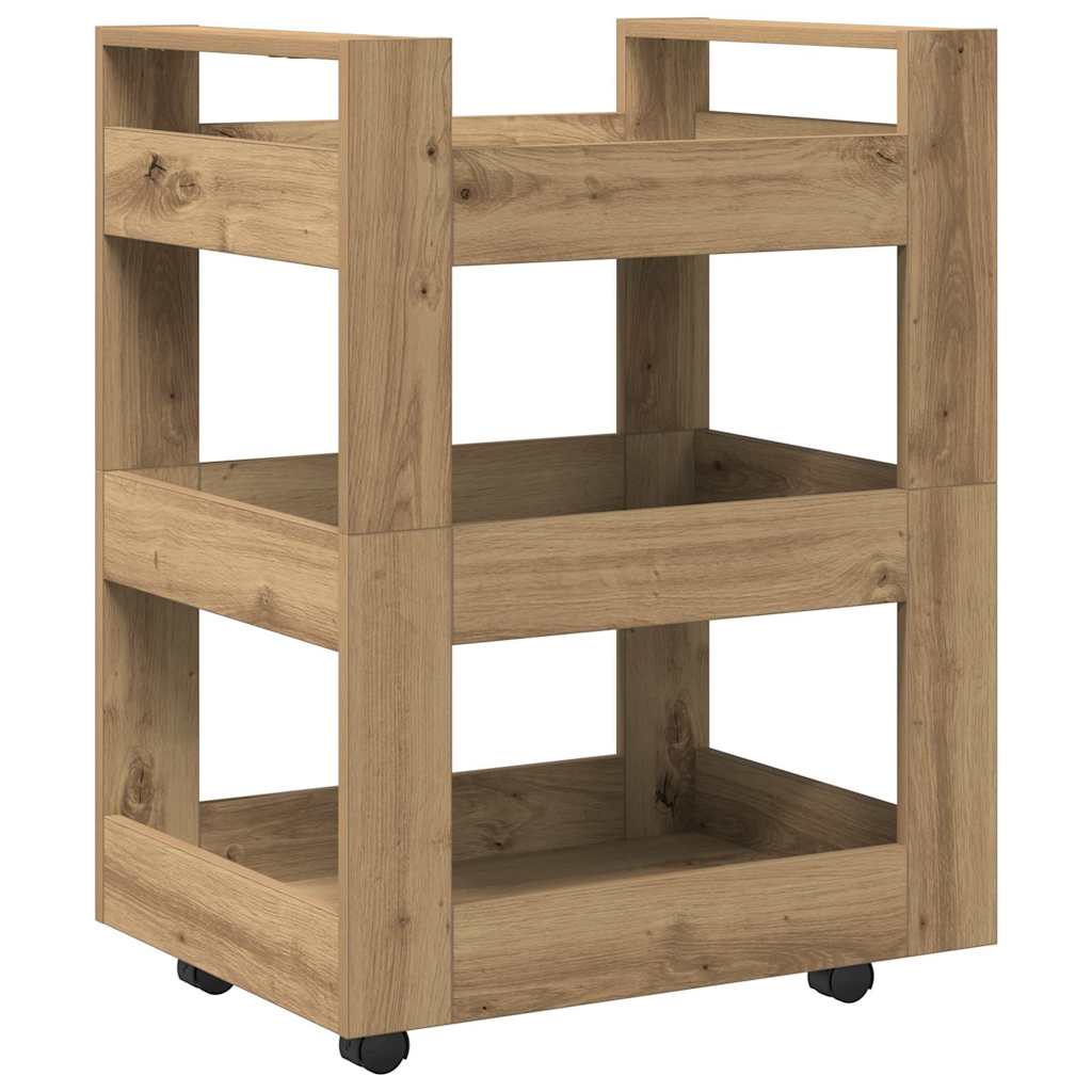 vidaXL Küchentrolley Artisan-Eiche 60 x 45 x 80 cm Holzwerkstoff