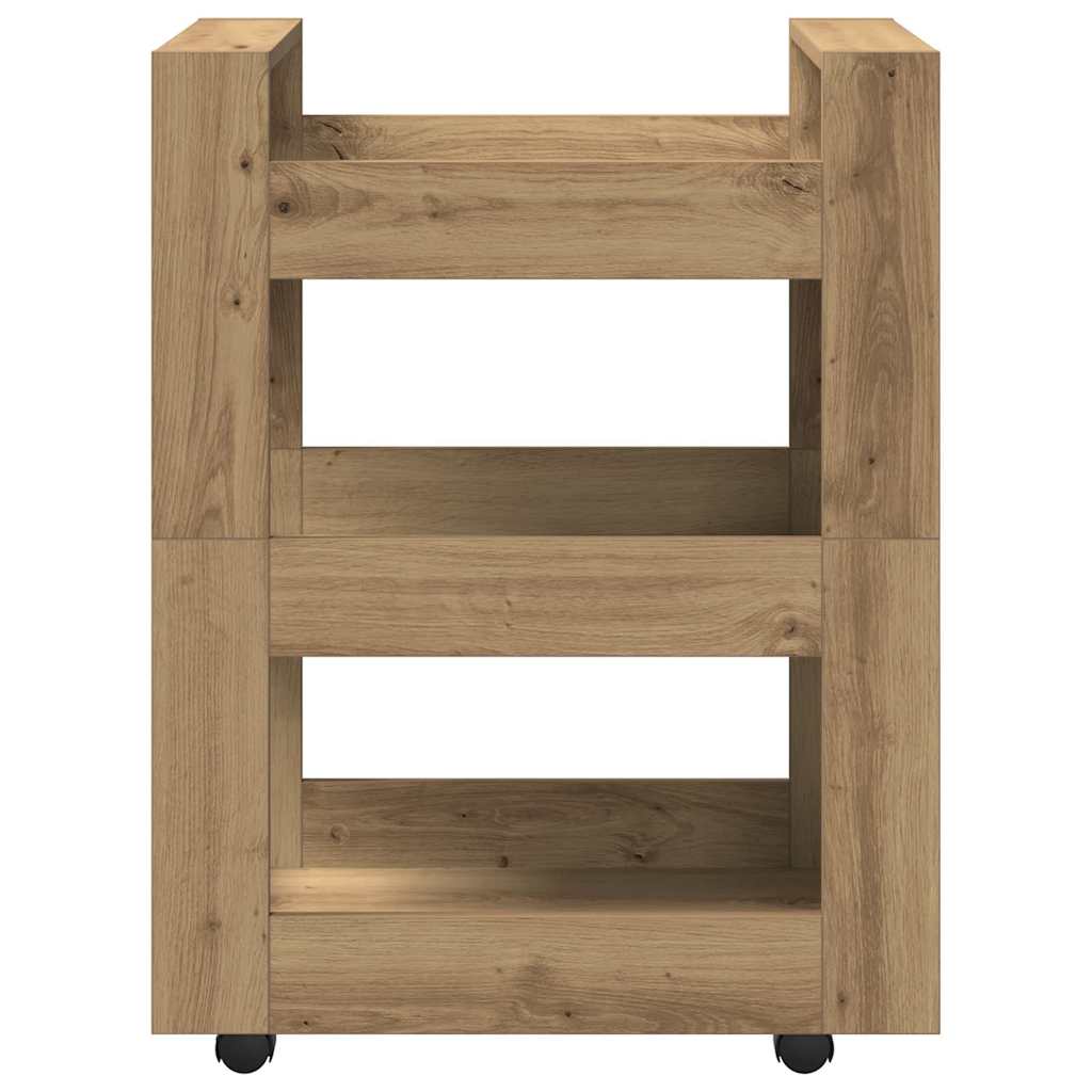 vidaXL Küchentrolley Artisan-Eiche 60 x 45 x 80 cm Holzwerkstoff