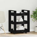 vidaXL Küchentrolley Schwarz Eichen-Optik 60 x 45 x 80 cm