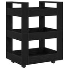vidaXL Küchentrolley Schwarz Eichen-Optik 60 x 45 x 80 cm