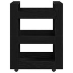 vidaXL Küchentrolley Schwarz Eichen-Optik 60 x 45 x 80 cm