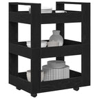 vidaXL Küchentrolley Schwarz Eichen-Optik 60 x 45 x 80 cm