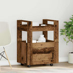 vidaXL Küchentrolley Altholz 60 x 45 x 80 cm Holzwerkstoff