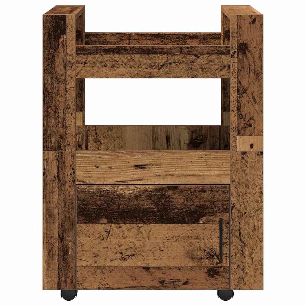 vidaXL Küchentrolley Altholz 60 x 45 x 80 cm Holzwerkstoff