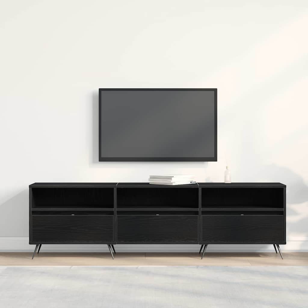 vidaXL TV-Schränk Schwarz Eichen-Optik 150 x 30 x 44,5 cm