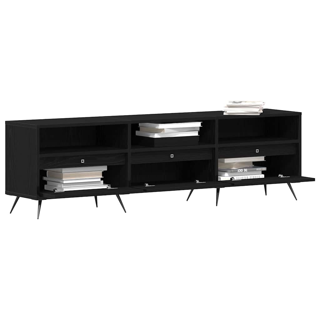 vidaXL TV-Schränk Schwarz Eichen-Optik 150 x 30 x 44,5 cm