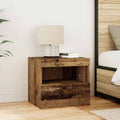 vidaXL Nachttisch mit Schubladen Altholz 50 x 40 x 45 cm Holzwerkstoff