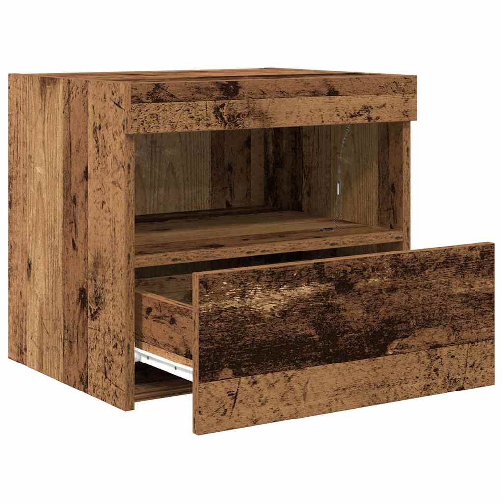 vidaXL Nachttisch mit Schubladen Altholz 50 x 40 x 45 cm Holzwerkstoff