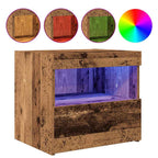 vidaXL Nachttisch mit Schubladen Altholz 50 x 40 x 45 cm Holzwerkstoff