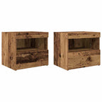 vidaXL Nachttisch 2 pcs Altholz 50 x 40 x 45 cm Holzwerkstoff