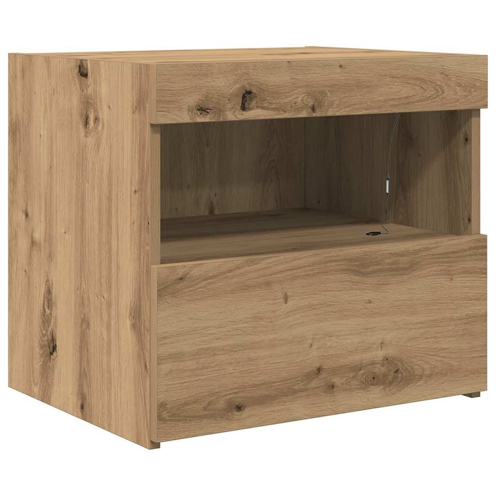 vidaXL Nachttisch 2 pcs Artisan-Eiche 50 x 40 x 45 cm Holzwerkstoff