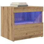 vidaXL Nachttisch 2 pcs Artisan-Eiche 50 x 40 x 45 cm Holzwerkstoff