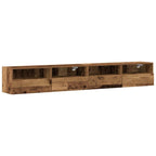 vidaXL TV-Wandschrank 2 pcs Altholz 100 x 30 x 30 cm Holzwerkstoff