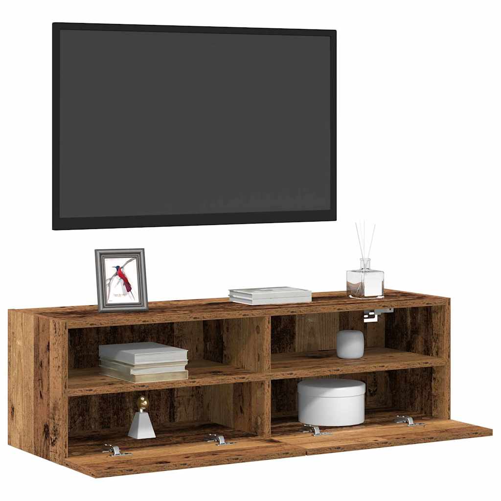 vidaXL TV-Wandschrank 2 pcs Altholz 100 x 30 x 30 cm Holzwerkstoff