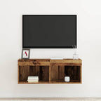 vidaXL TV-Schrankset mit LED Altholz 80 x 30 x 30 cm Holzwerkstoff