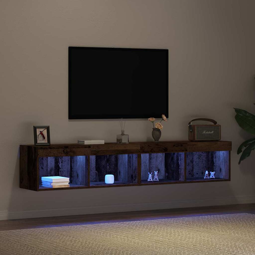 vidaXL TV-Schrankset 2 pcs Altholz 80 x 30 x 30 cm Holzwerkstoff