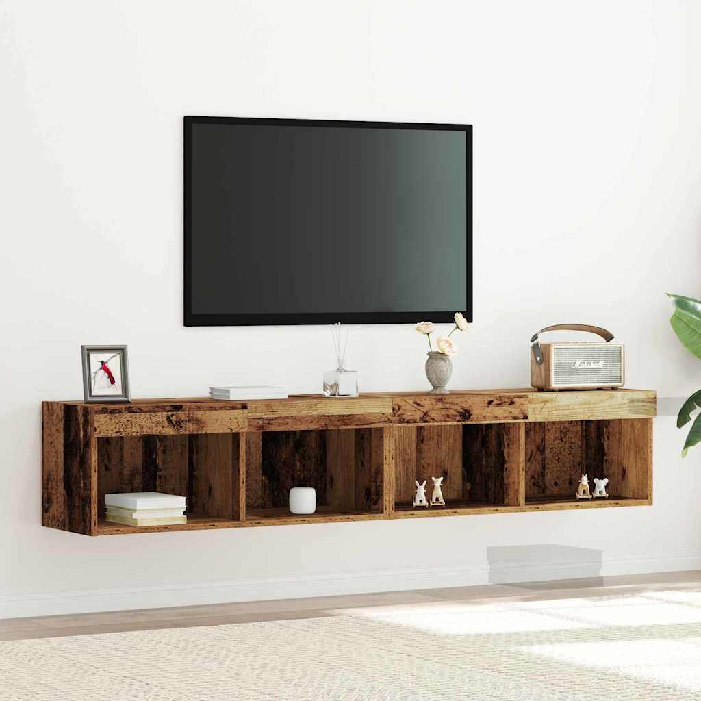 vidaXL TV-Schrankset 2 pcs Altholz 80 x 30 x 30 cm Holzwerkstoff
