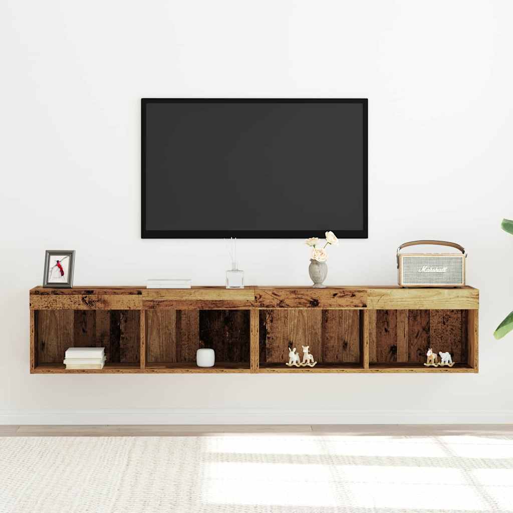 vidaXL TV-Schrankset 2 pcs Altholz 80 x 30 x 30 cm Holzwerkstoff
