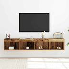 vidaXL TV-Schrankset 2 pcs Altholz 80 x 30 x 30 cm Holzwerkstoff