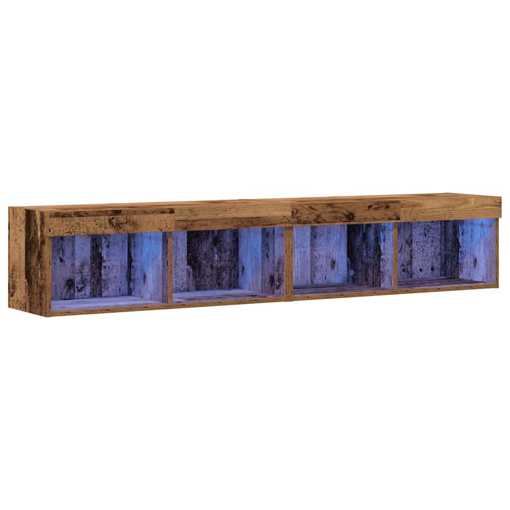 vidaXL TV-Schrankset 2 pcs Altholz 80 x 30 x 30 cm Holzwerkstoff
