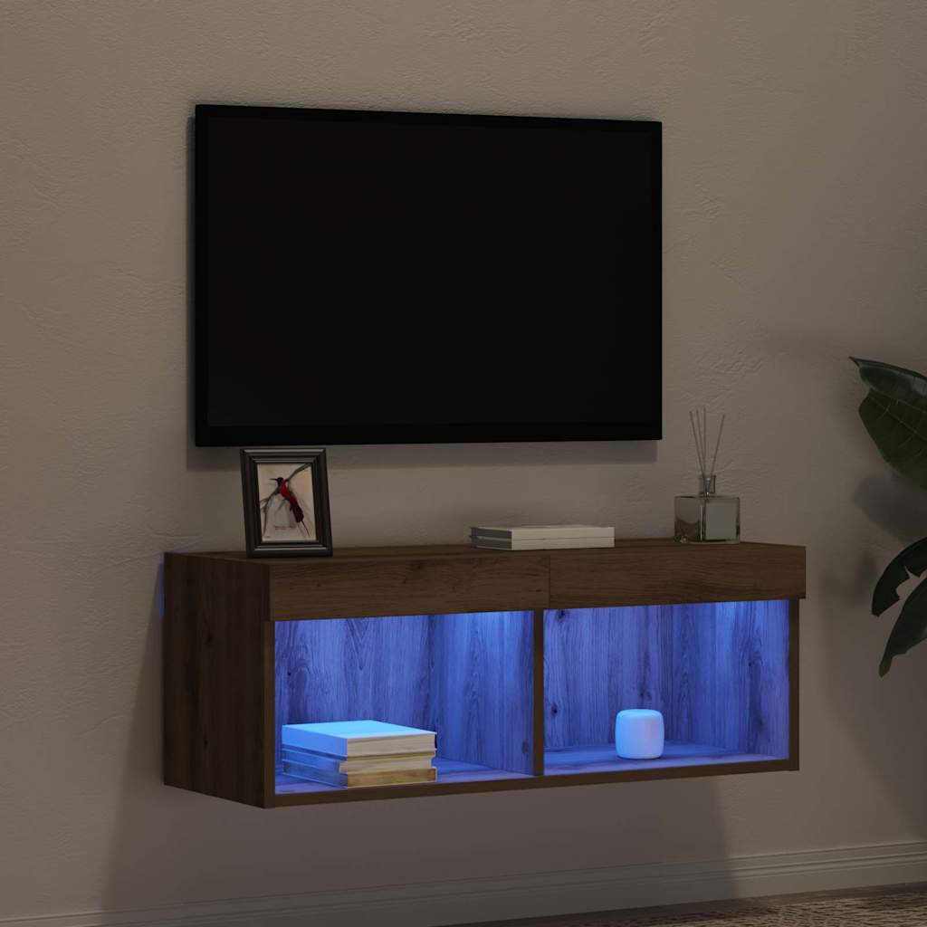 vidaXL TV-Schrankset Artisan-Eiche 80 x 30 x 30 cm Holzwerkstoff